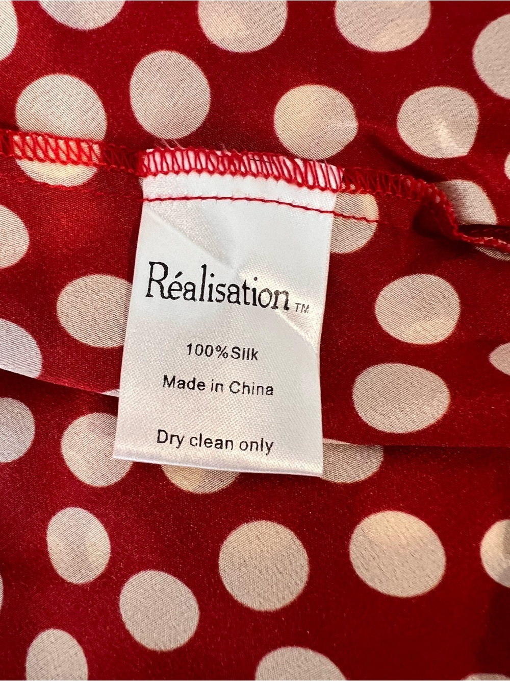 Realisation Par Simone Halter Strap Tie 100% Silk Polka Dot Maxi Dress Size XS - Picture 6 of 8